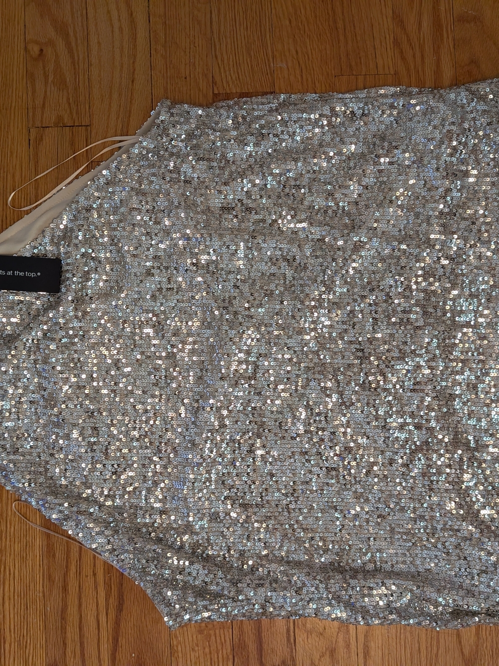 Cable & Gauge Silver Sequin Mini Skirt